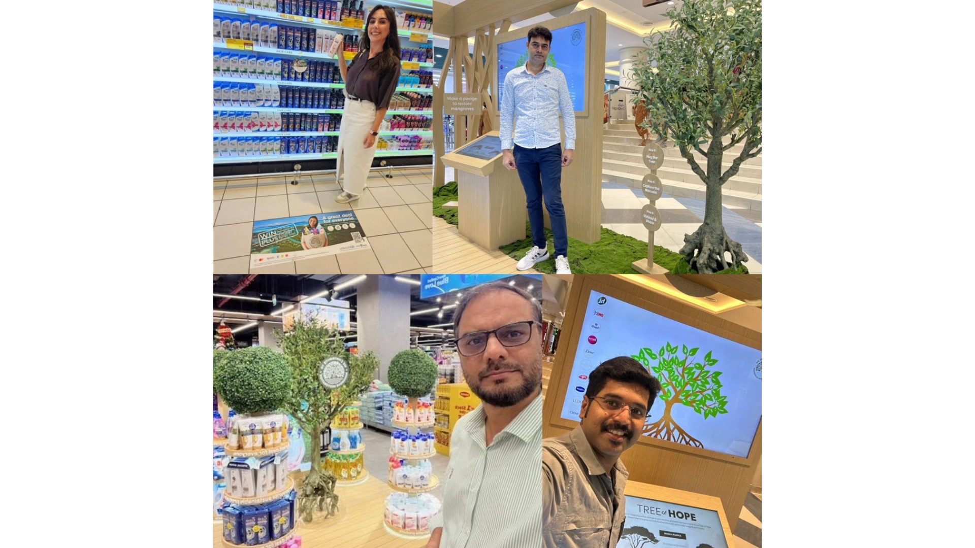 Market visitors participating in the campaign