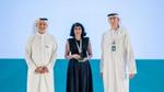 Priya Sarma receiving awards at Special Olympics UAE.