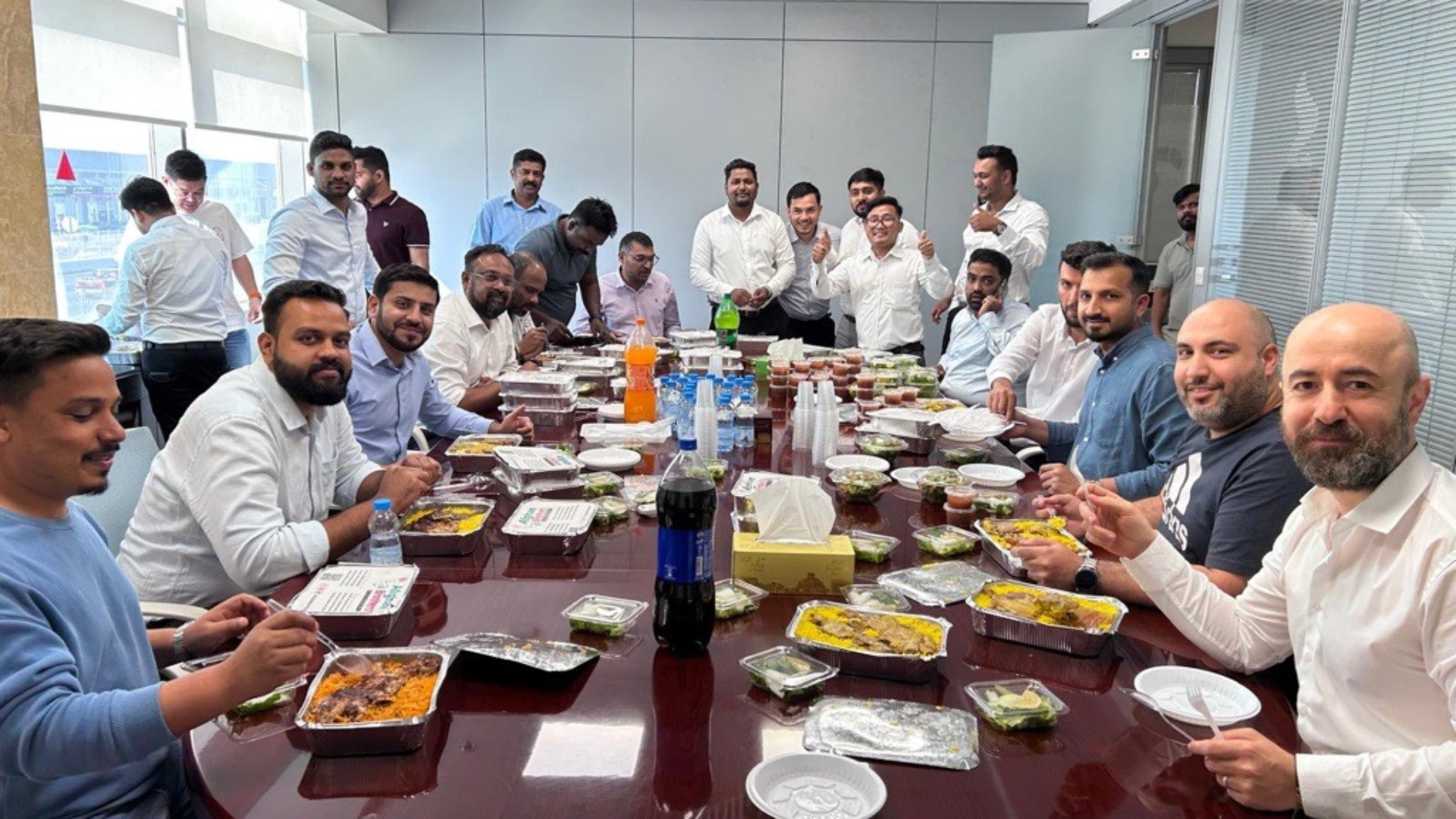 Arabia employees gathering as a team over Eid al-adha lunch