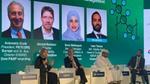 Three people speaking at the Plastics Conference in AlKhobar, Saudi Arabia