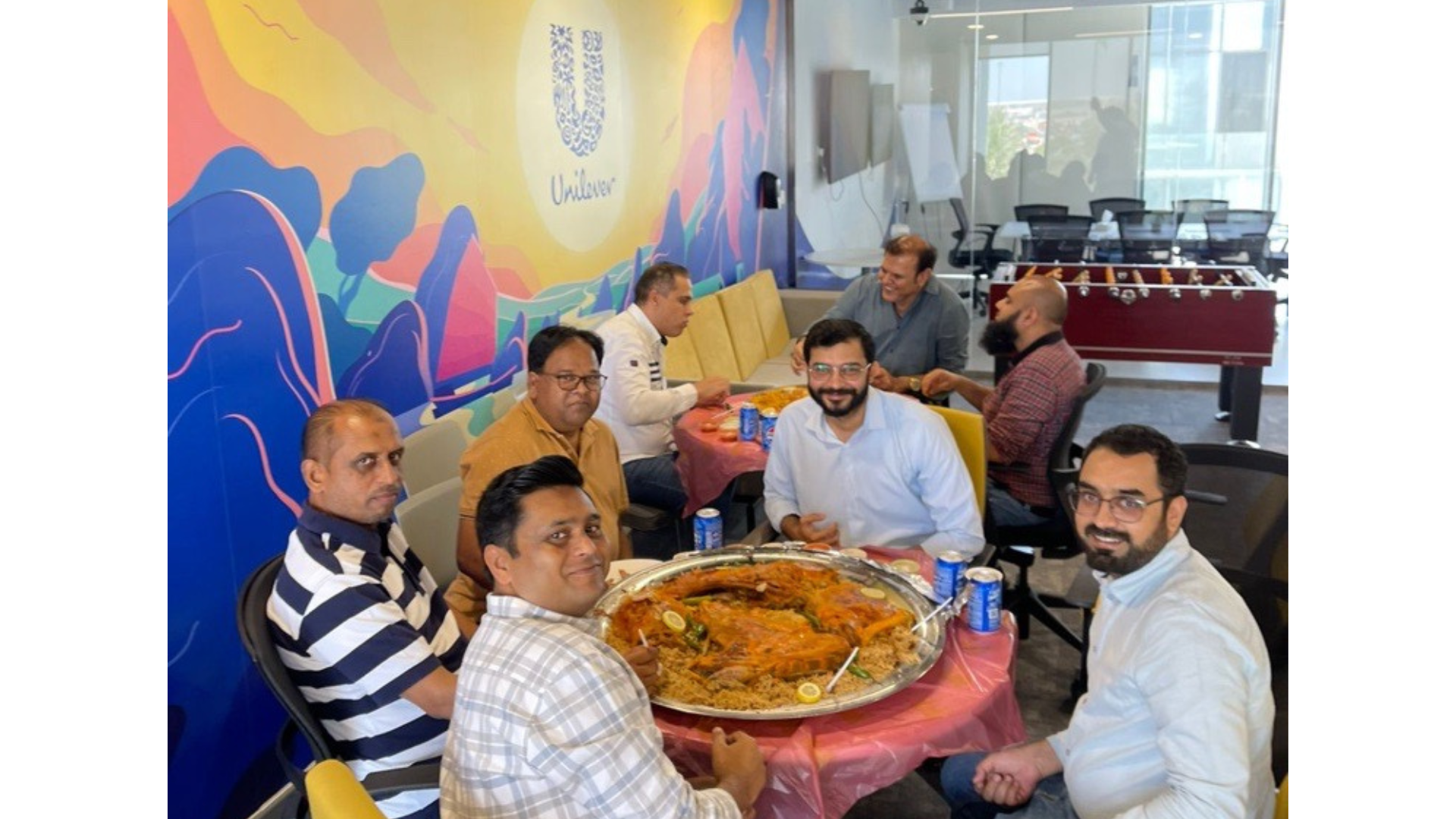 Arabia employees gathering as a team over Eid al-adha lunch