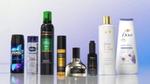A line-up of some of the products powering d-commerce shopping from Axe, Vaseline, TRESemmé and Dove.