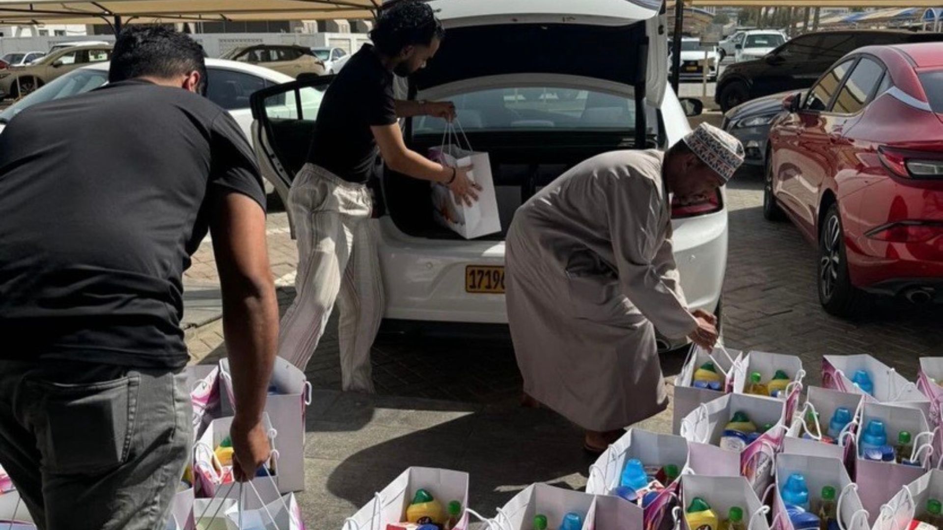 Products hampers ready to be distributed to needy families 