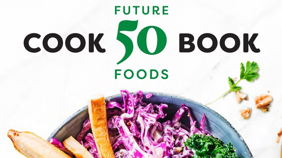 The front cover of the Knorr Future 50 Foods cookbook