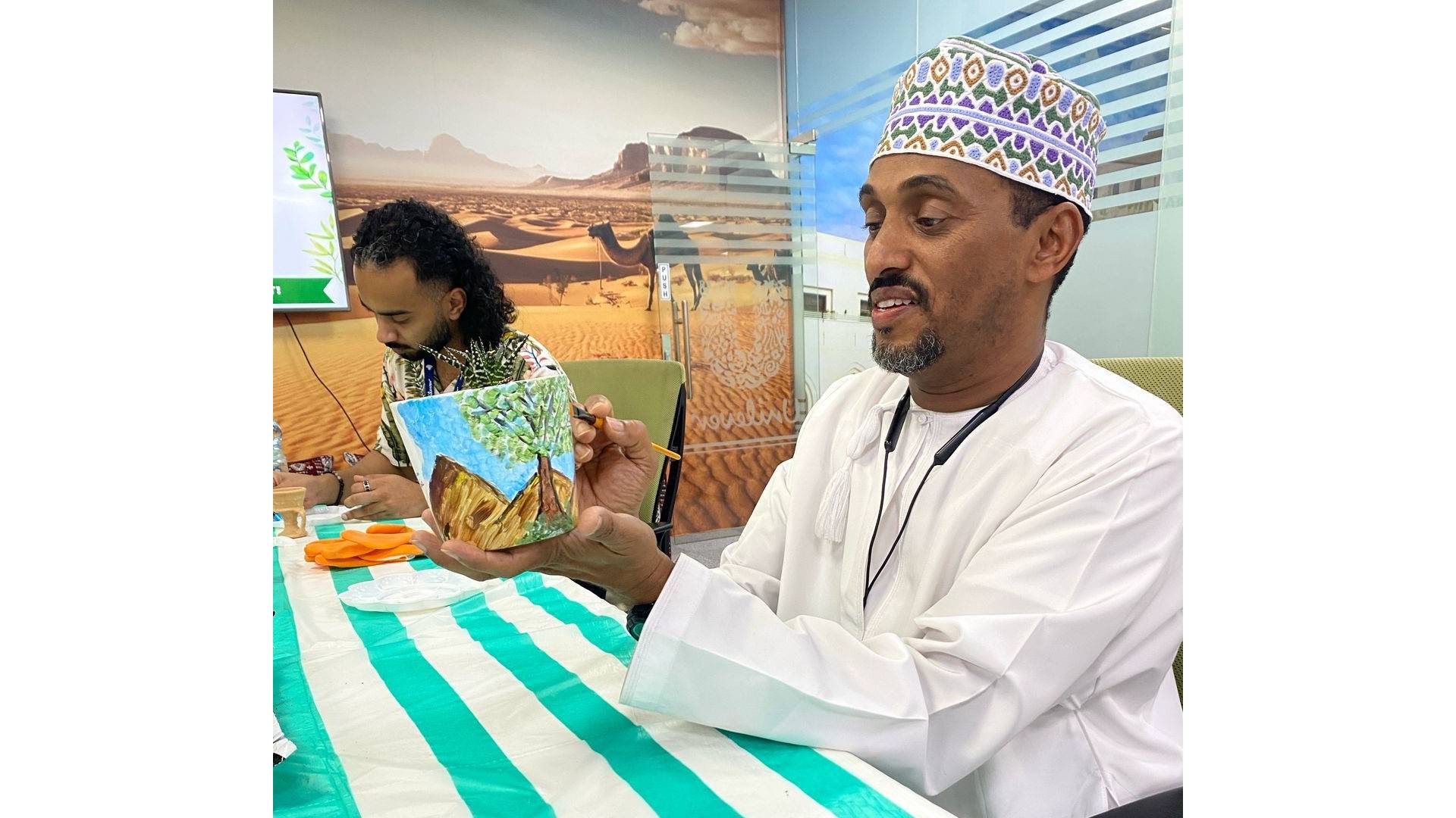 Employees celebrating world earth day in Unilever Arabia