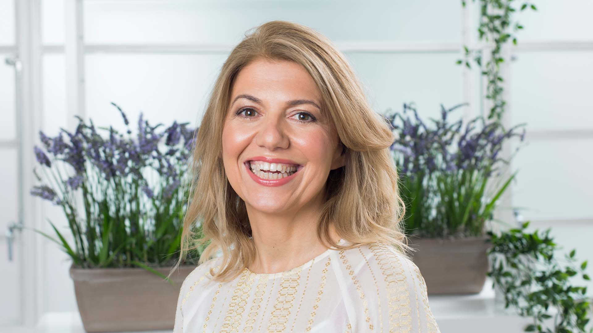 A photo of Vasiliki Petrou, the Executive Vice President and Group CEO of Unilever Prestige