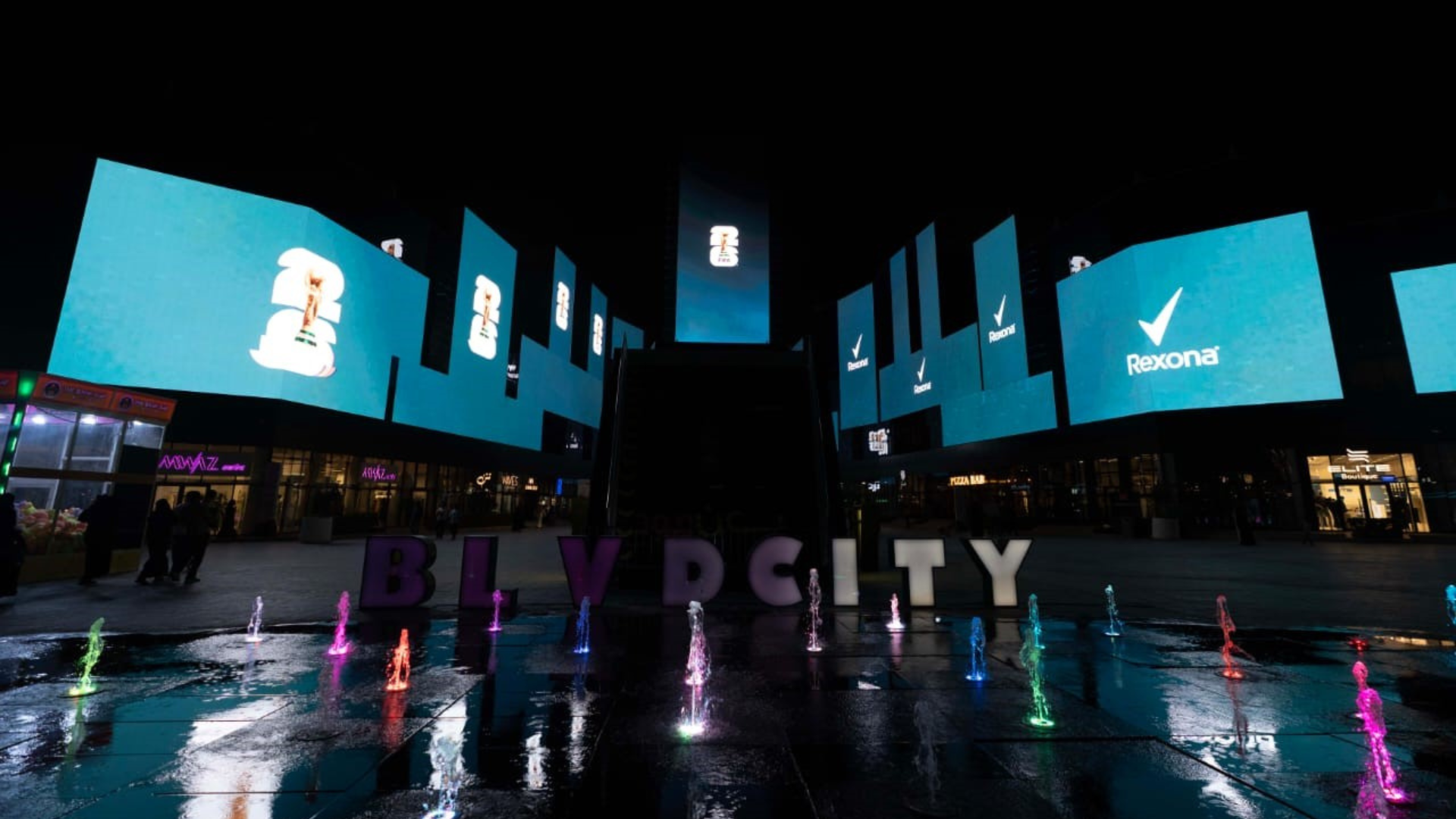 Boulevard City Riyadh where Rexona hosted the FIFA trophies