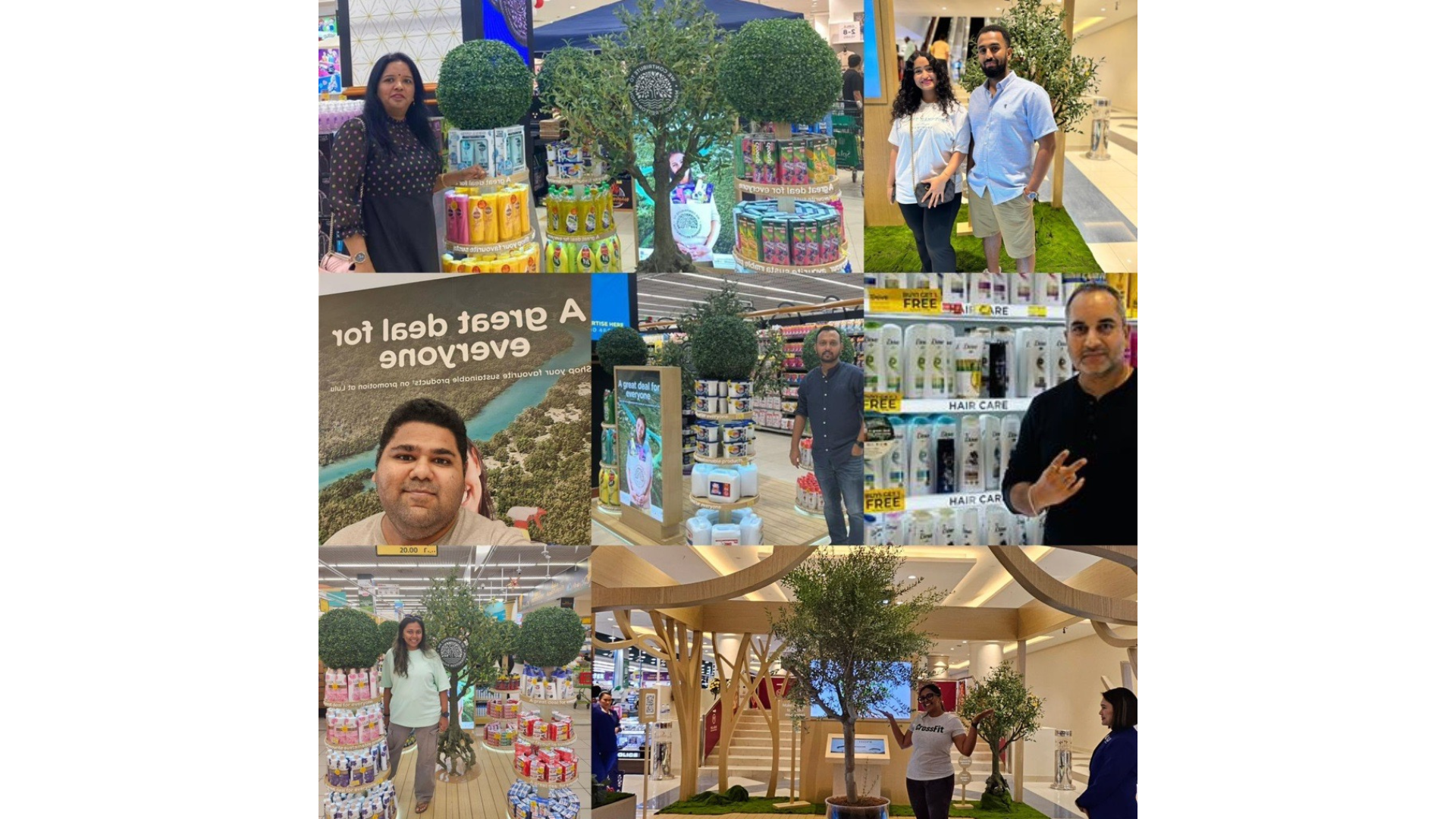 Market visitors participating in the campaign